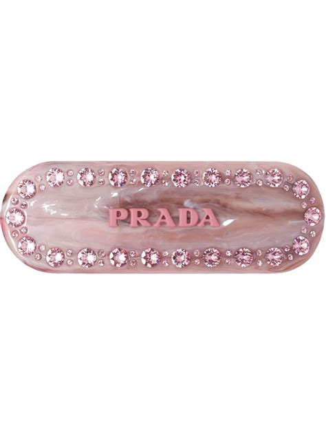 barrette prada hair clip|farfetch Prada headband.